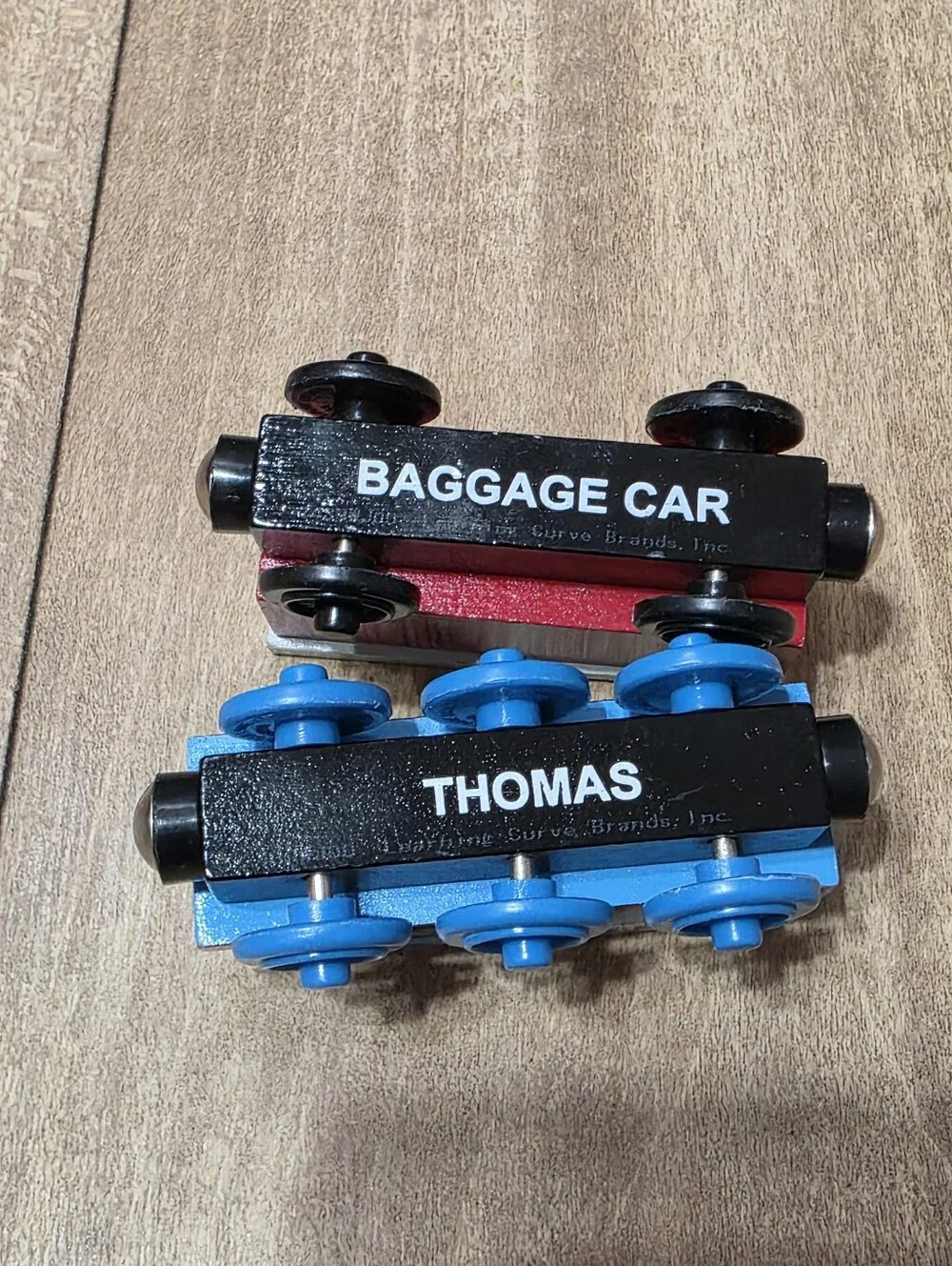 Thomas Wooden Blue Railway Train Red Baggage And Thomas